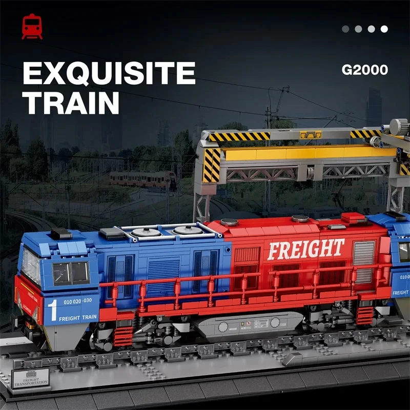 Set bloques construcción tren pasajeros niños - imagen 2
