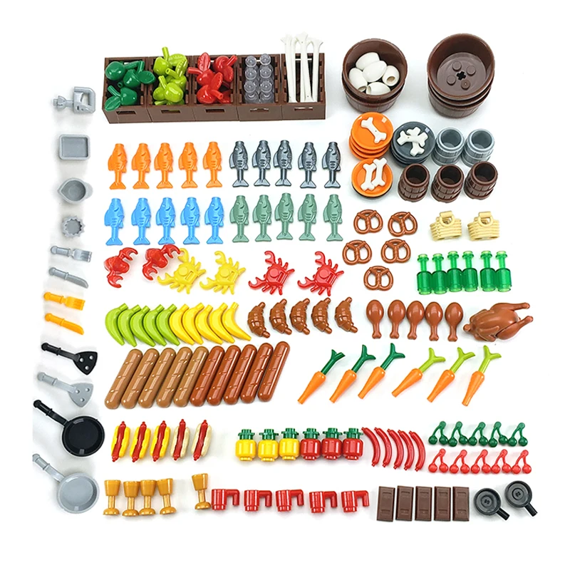 Juguete de construcción alimentos - Bloques educativos para niños - imagen 5