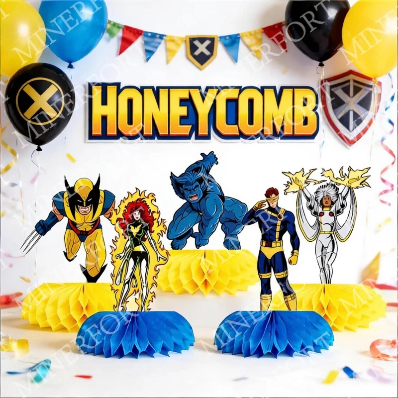 Decoración estilo panal para celebraciones