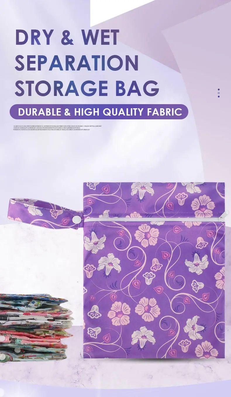 Bolsa de pañales impermeable vista lateral