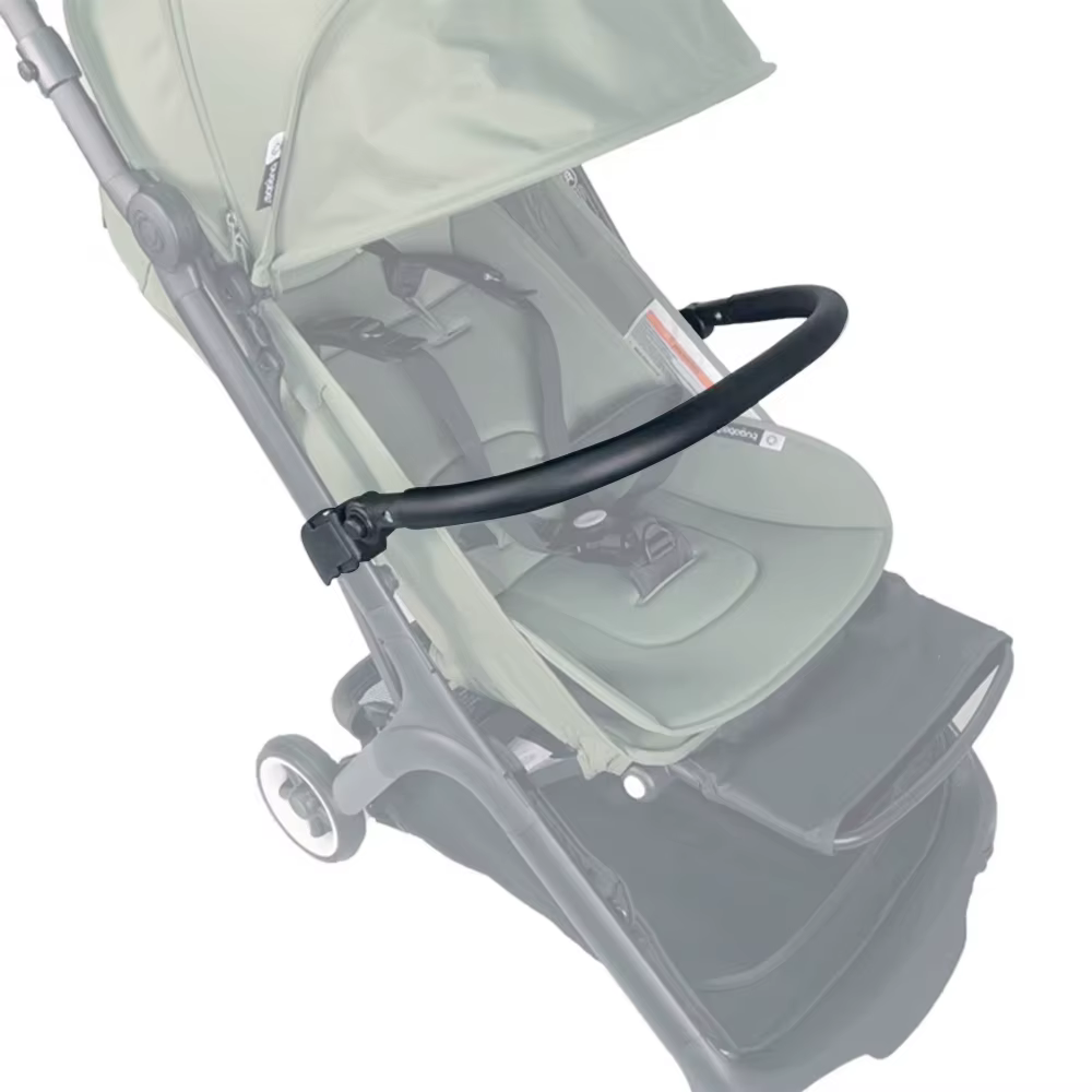 Reposabrazos cochecito Bugaboo con barra acolchada de cuero plegable - imagen 4