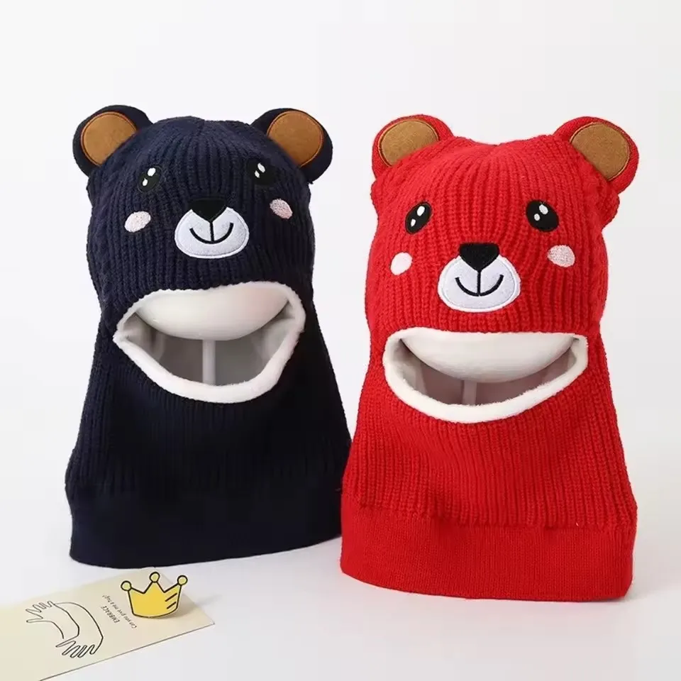Gorro infantil de punto con orejeras – Forro polar acolchado - imagen 3