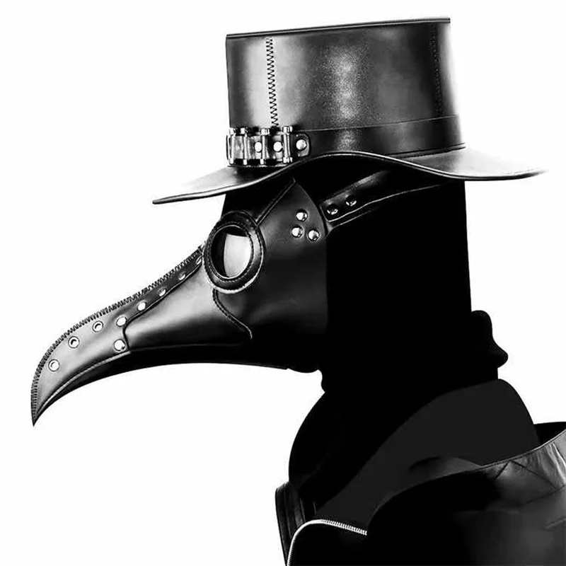 Máscara Halloween médico de la peste con pico cuervo - imagen 5