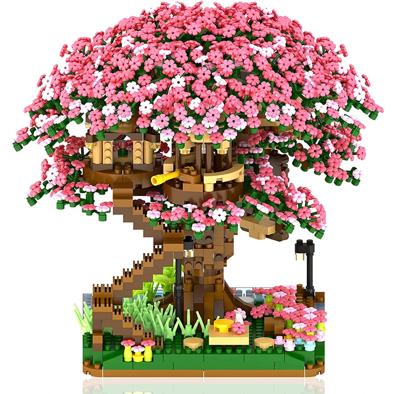 Bloques de construcción Sakura - Set con casa del árbol para regalo - imagen 5