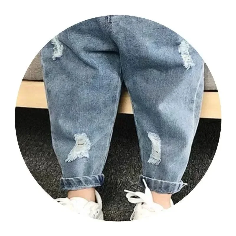 Vaqueros rasgados sueltos de niño estilo coreano primavera-otoño - imagen 5
