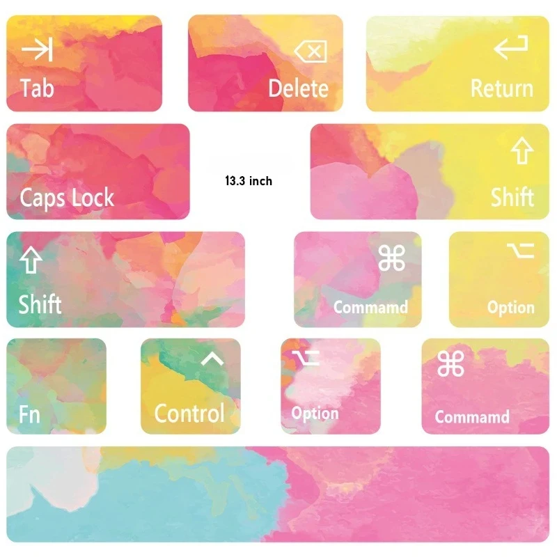 Decoración de oficina con pegatinas de teclado