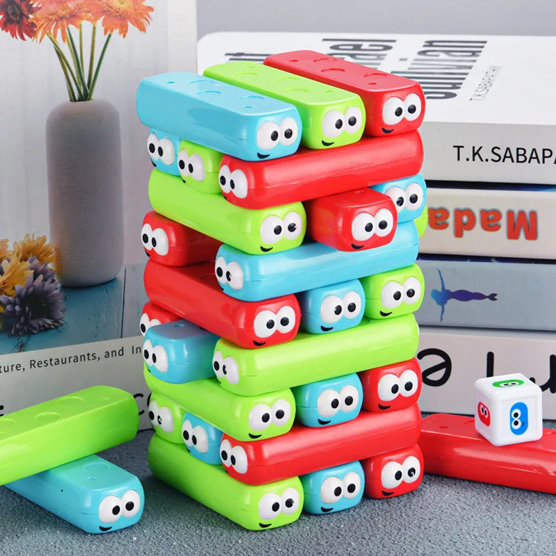 Torre de apilamiento bloques de construcción coloridos para niños - imagen 5