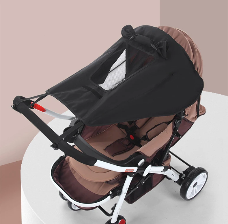 Parasol para cochecito de bebé con protección solar UV y toldo - imagen 4