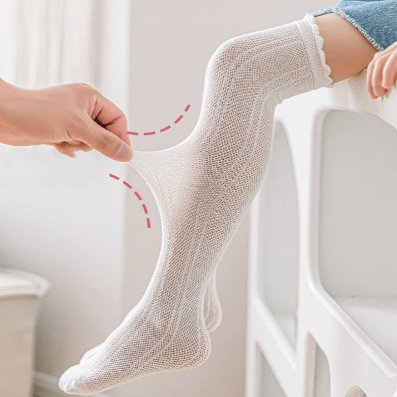 Calcetines altos finos de malla para bebé de verano - imagen 3