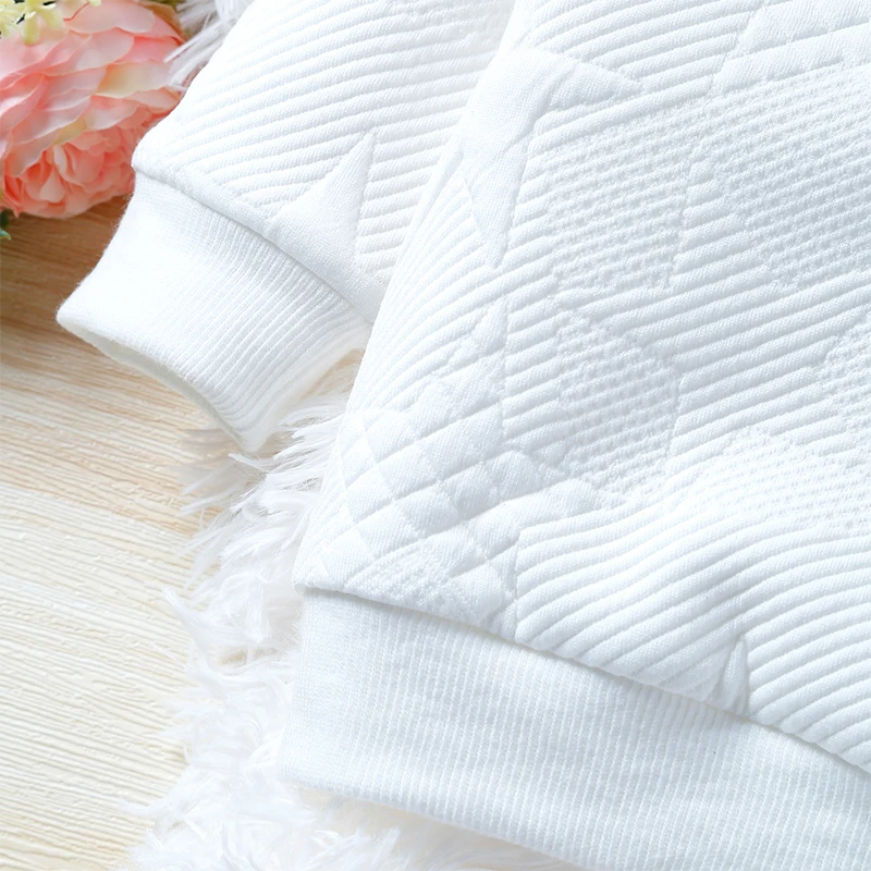 Conjunto otoño-invierno para niñas con lazo y estrella - blanco - imagen 5