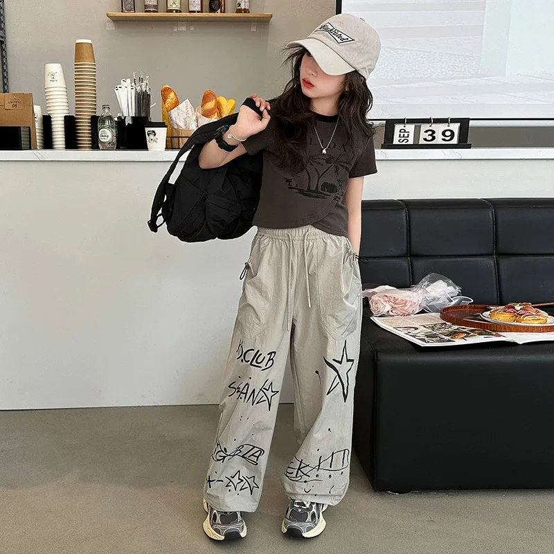 Conjunto de verano para niña con camiseta de manga corta y pantalón - imagen 5