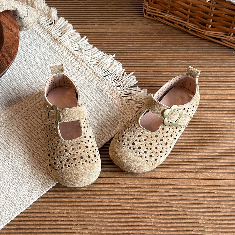 Zapatos antideslizantes para niña bebé estilo retro con suela blanda - imagen 2