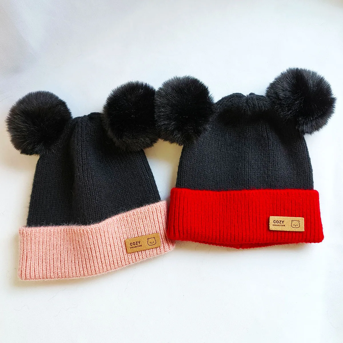 Gorro invierno bebé con orejas ratón suave cálido - imagen 5