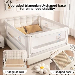 Barandilla anticaídas elevable para cama de bebé, riel ventilado