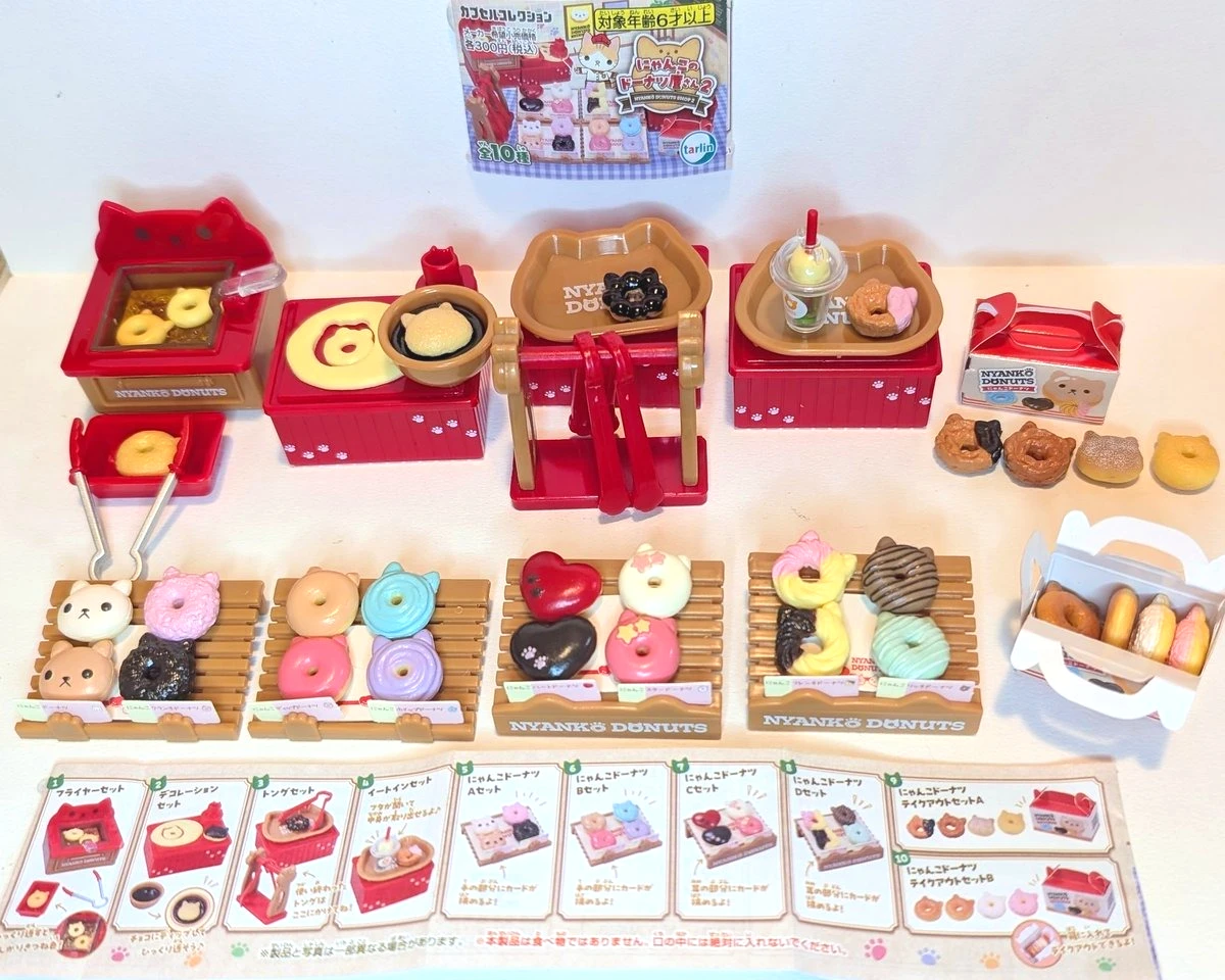 Tarlin figuras de gatos gashapon en cápsula de panadería - imagen 2