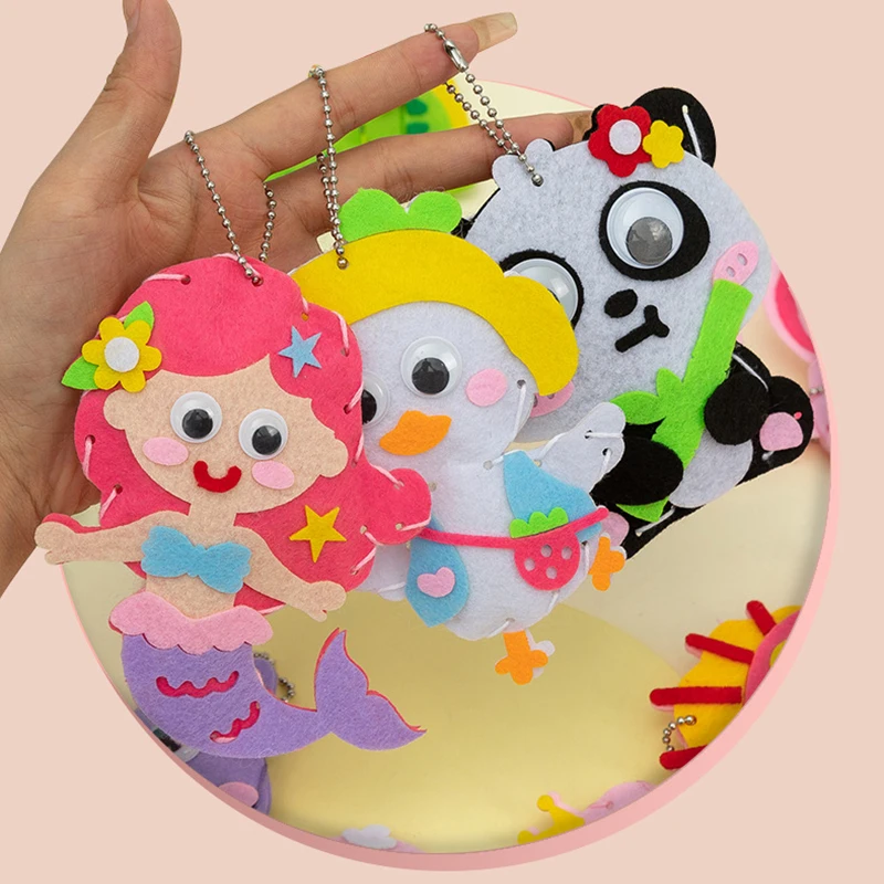 Llavero infantil animales estilo dibujos con kit de costura - imagen 3