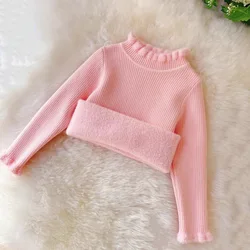 Jersey de lana infantil de manga larga para otoño e invierno