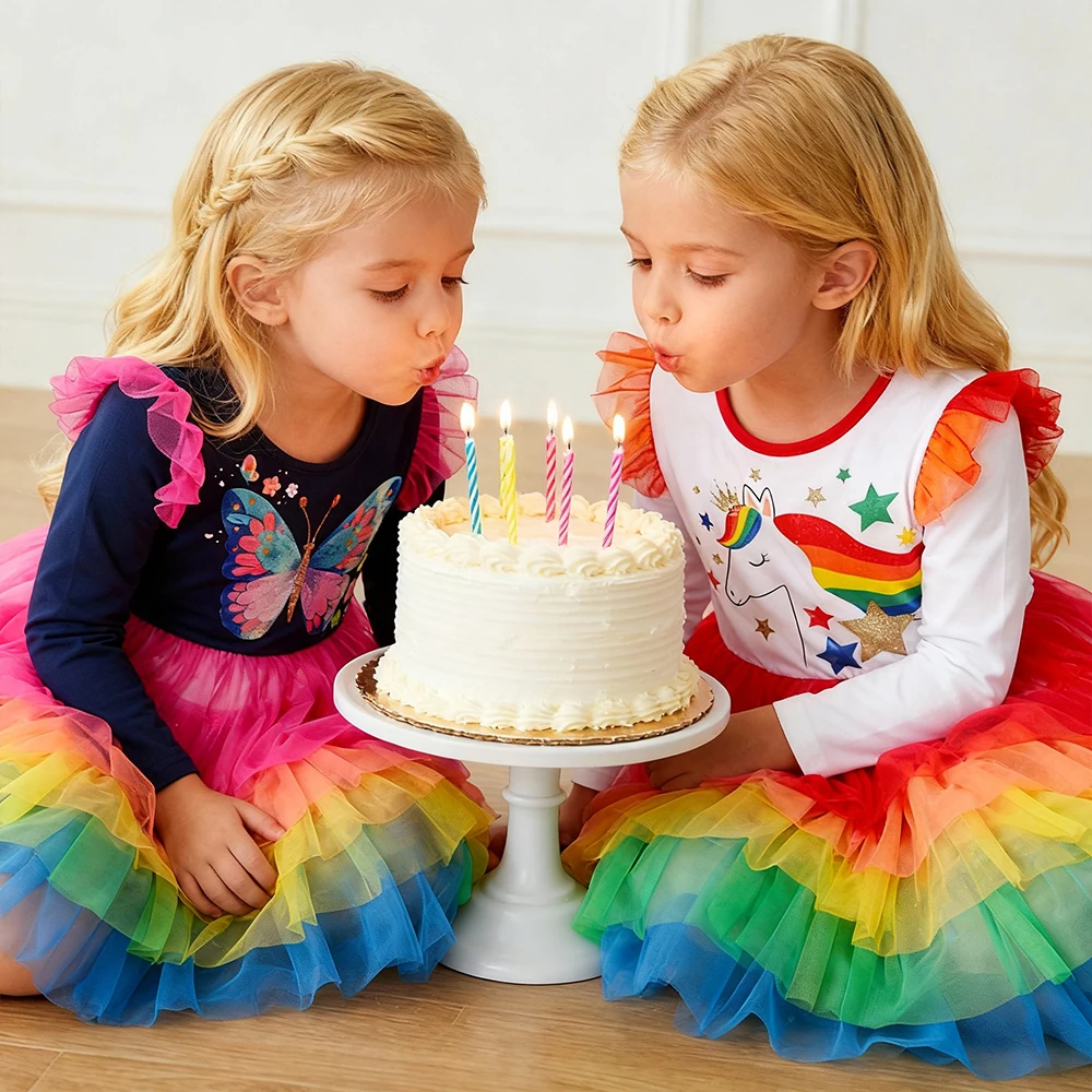 DXTON Disfraz de mariposa con volantes de tul para niña princesa tutú - imagen 3