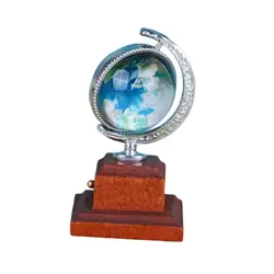 Globo terráqueo mini para casa de muñecas con base