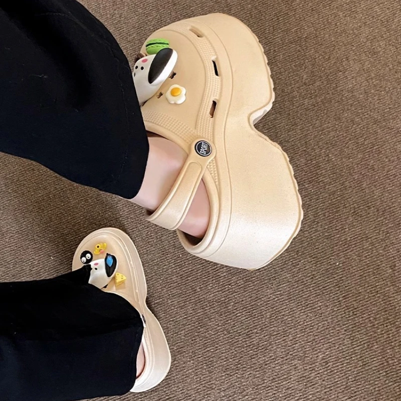 Sandalias de cuña de verano con suela gruesa y motivos de perro - imagen 3