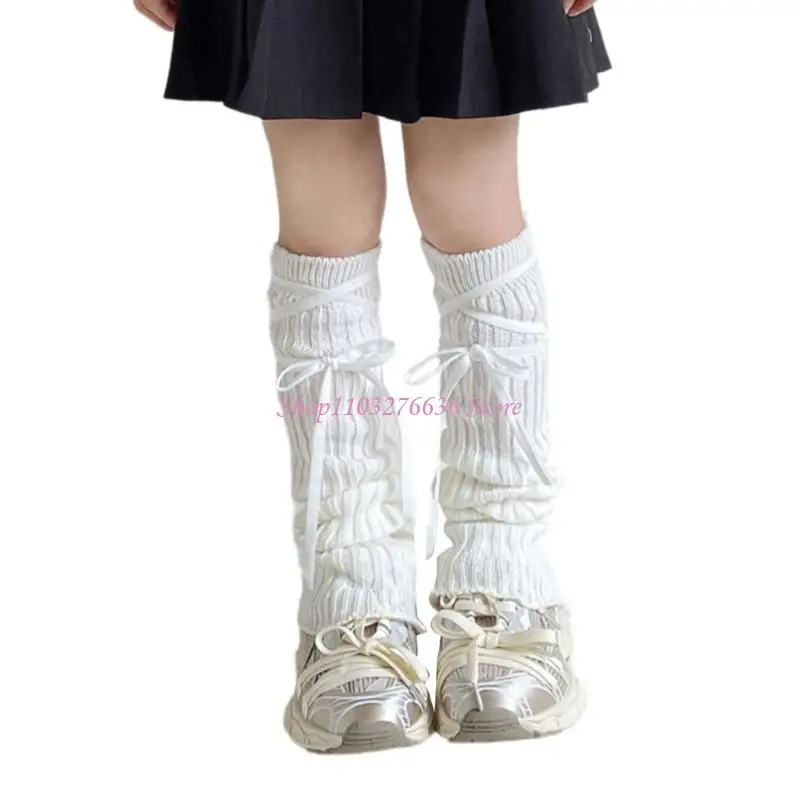 Calcetines con lazo para niñas – calentadores suaves y transpirables - imagen 3