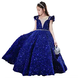 Vestido princess con lentejuelas para niña – Elegante para fiesta