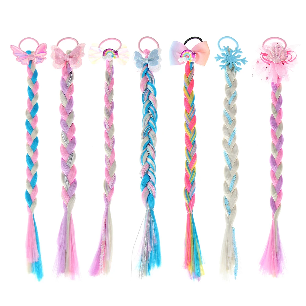 Lazo de pelo arcoíris para niña – Accesorios princesa sin daños - imagen 4