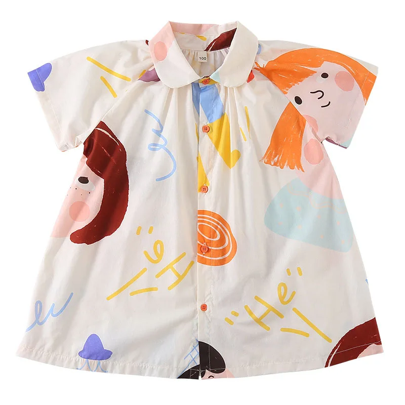 Conjunto verano hermanos: vestido grafiti y camisa manga corta - imagen 2