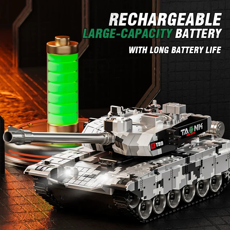 RC 99 T90 tanque radiocontrol de batalla con orugas y disparo