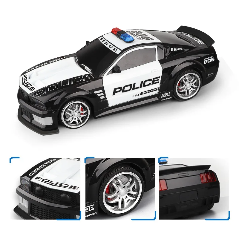 Coche RC de policía teledirigido con luces – Escala 1:12 - imagen 4