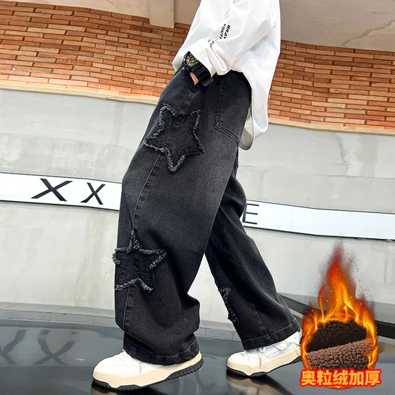 Pantalones acolchados de invierno para niños: vaqueros térmicos - imagen 4