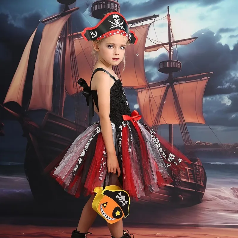 Vestido pirata para niña – Disfraces de Halloween y Carnaval - imagen 3