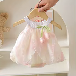 MILANCEL Body verano para bebé con estampado tulipanes coloridos