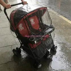Coche gemelar R6FD Premium con cubierta impermeable y ventilación