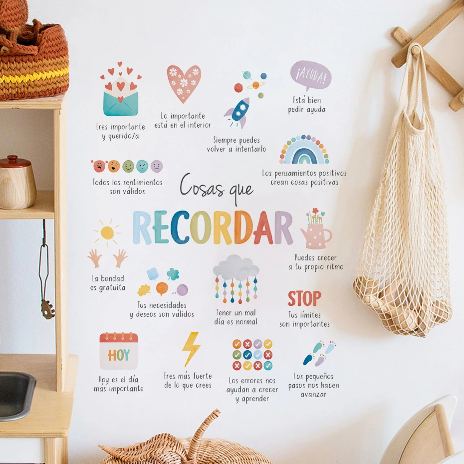 Pegatinas de pared infantiles cosas españolas para habitación - imagen 3