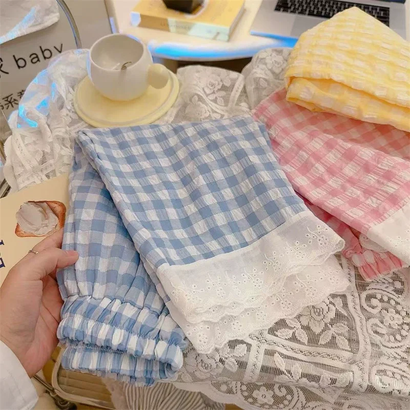 Pantalones de verano para niña con encaje suave y estilo casual - imagen 4