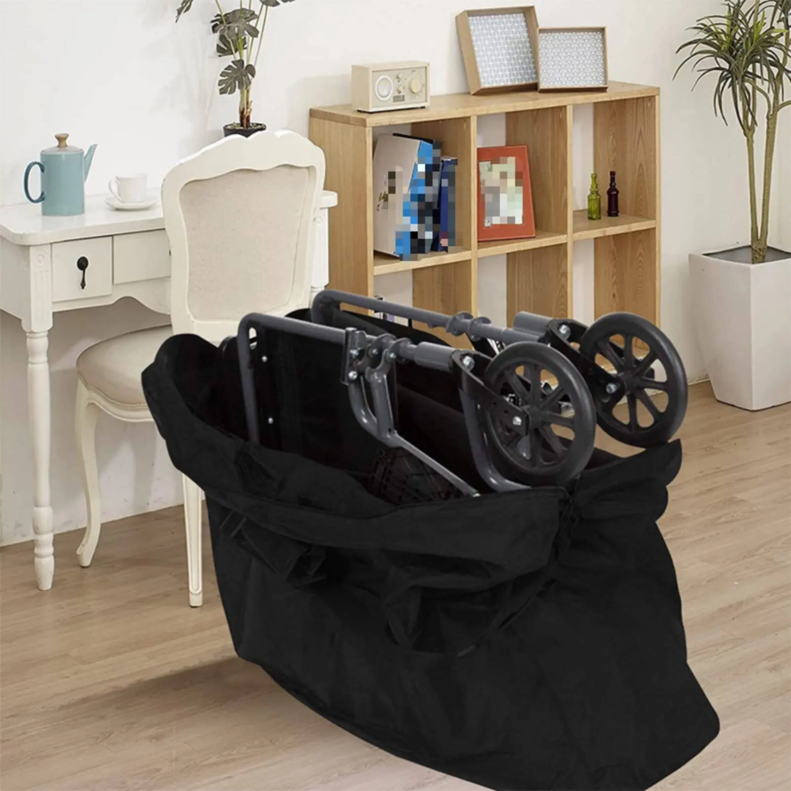 Bolsa impermeable para andador con ruedas gran capacidad Oxford - imagen 3