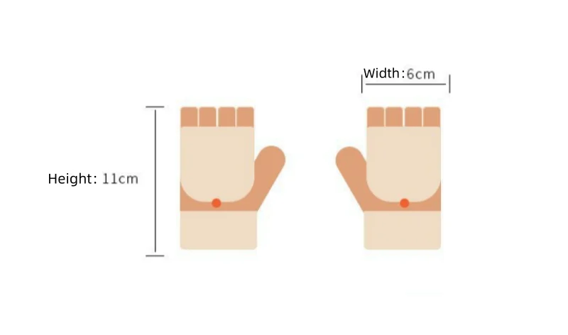 Guantes infantiles de cinco dedos cálidos para otoño e invierno