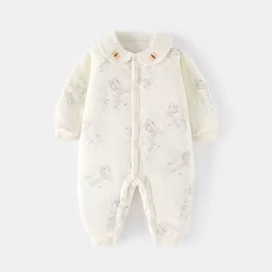 Pelele de algodón cálido para recién nacidas - Ropa de invierno
