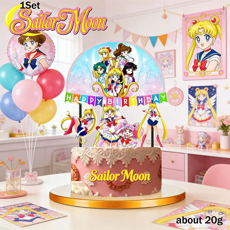 Adorno pastel Sailor Moon para cumpleaños y fiesta de bebé regalo - imagen 4
