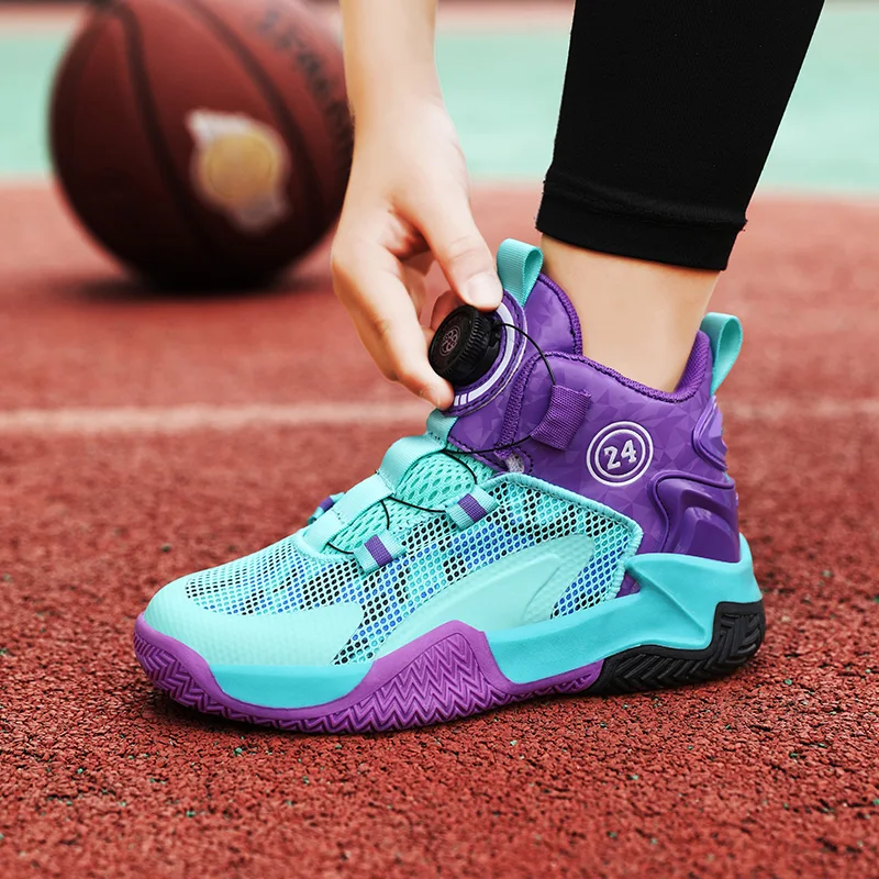 Zapatillas deportivas antideslizantes para niños de baloncesto - imagen 3