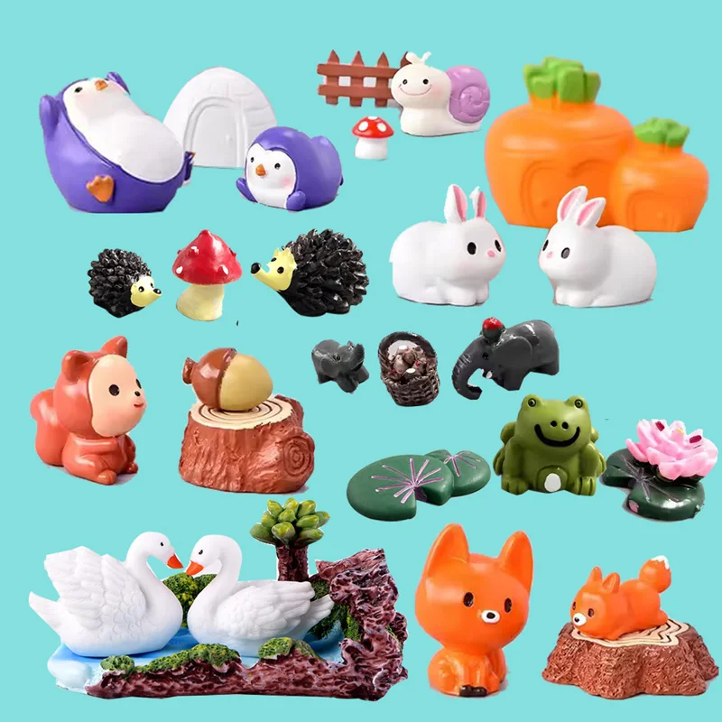 Figuras de jardín resina con animales para decoración infantil - imagen 3