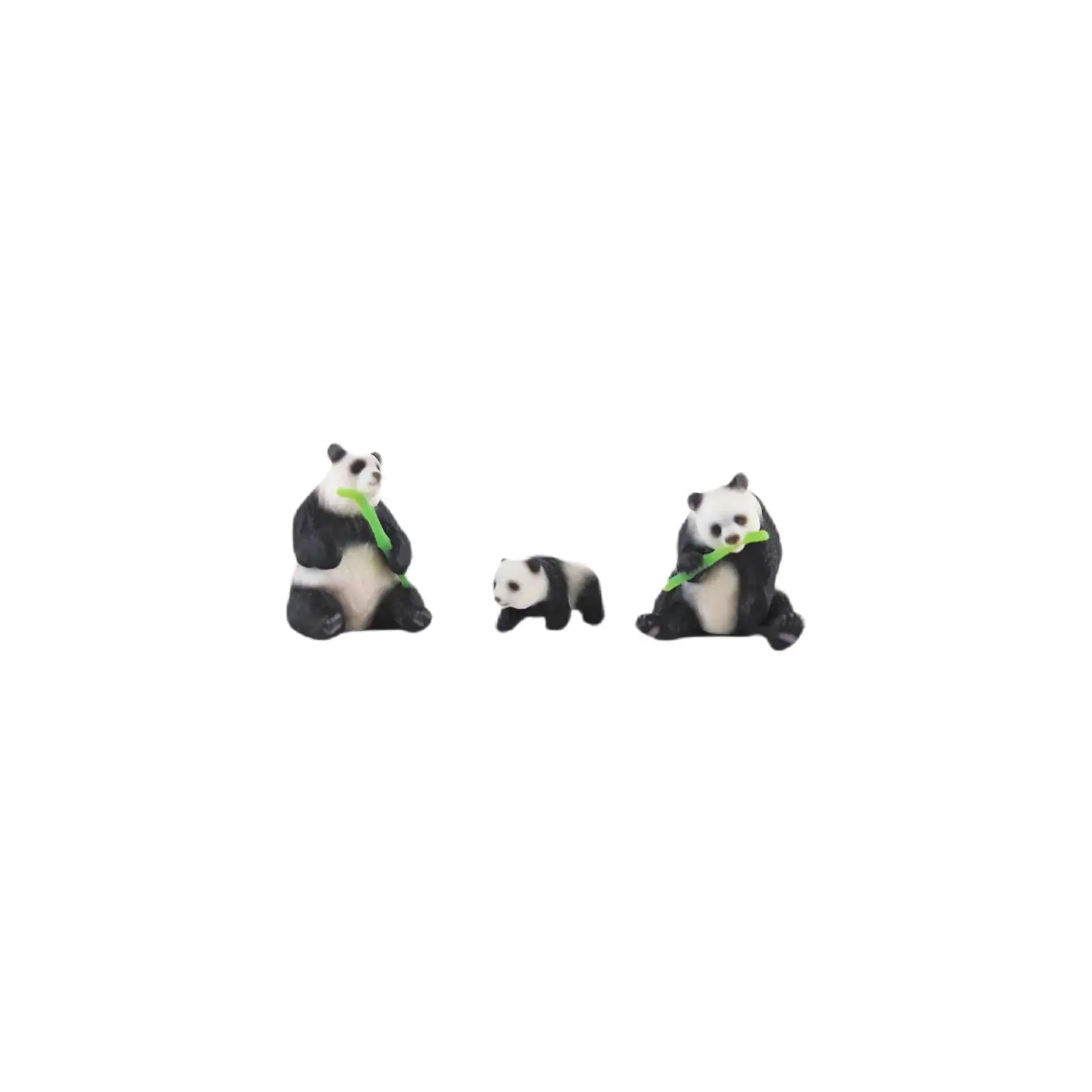Miniature Resin Pandas Mini Animal Ornament 1/87 Scale Home Decoration Miniature Resin Pandas Mini Animal Ornament 1/87 Scale Home Decoration