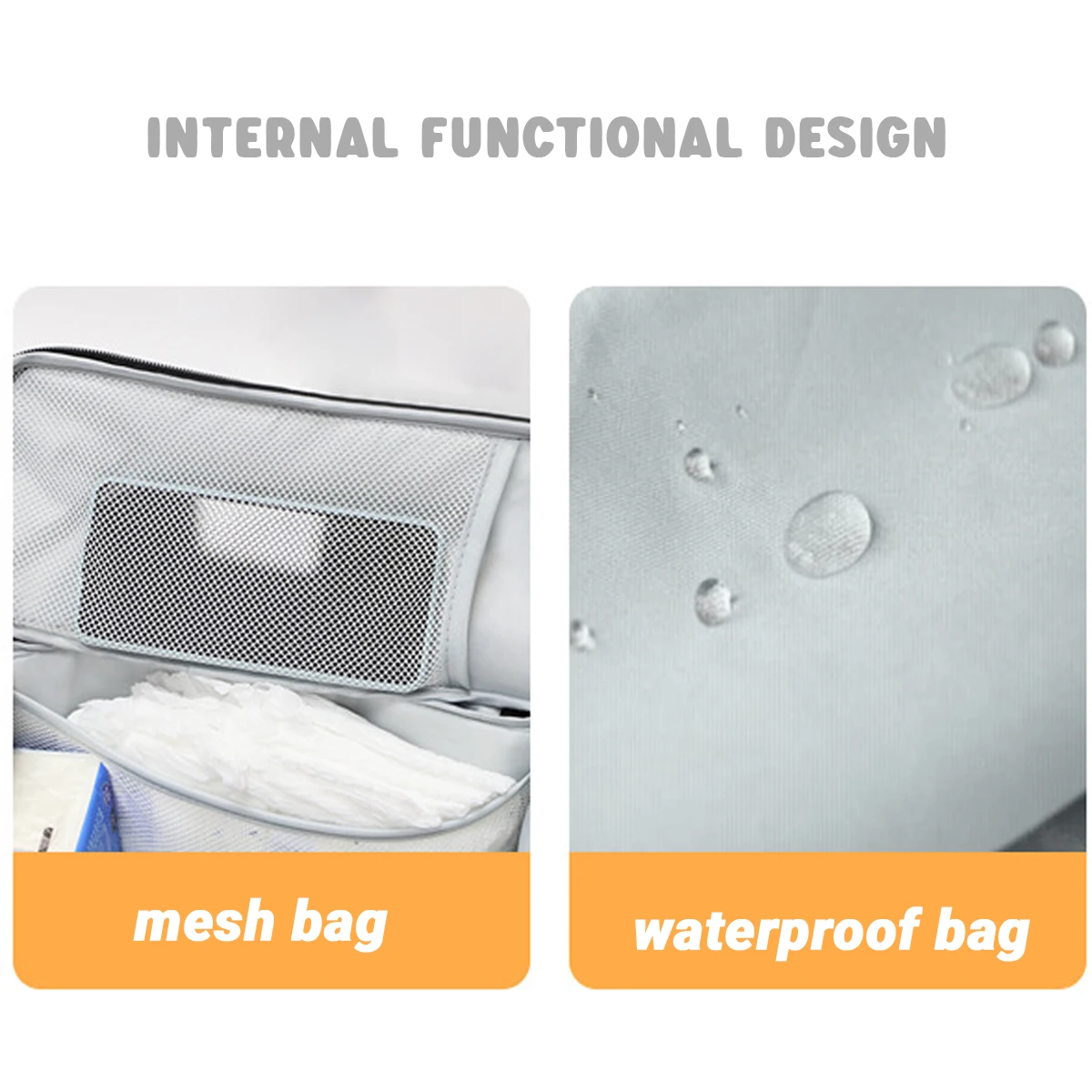 Organizador para cochecito de bebé grande - Bolsa y portabotellas - imagen 4
