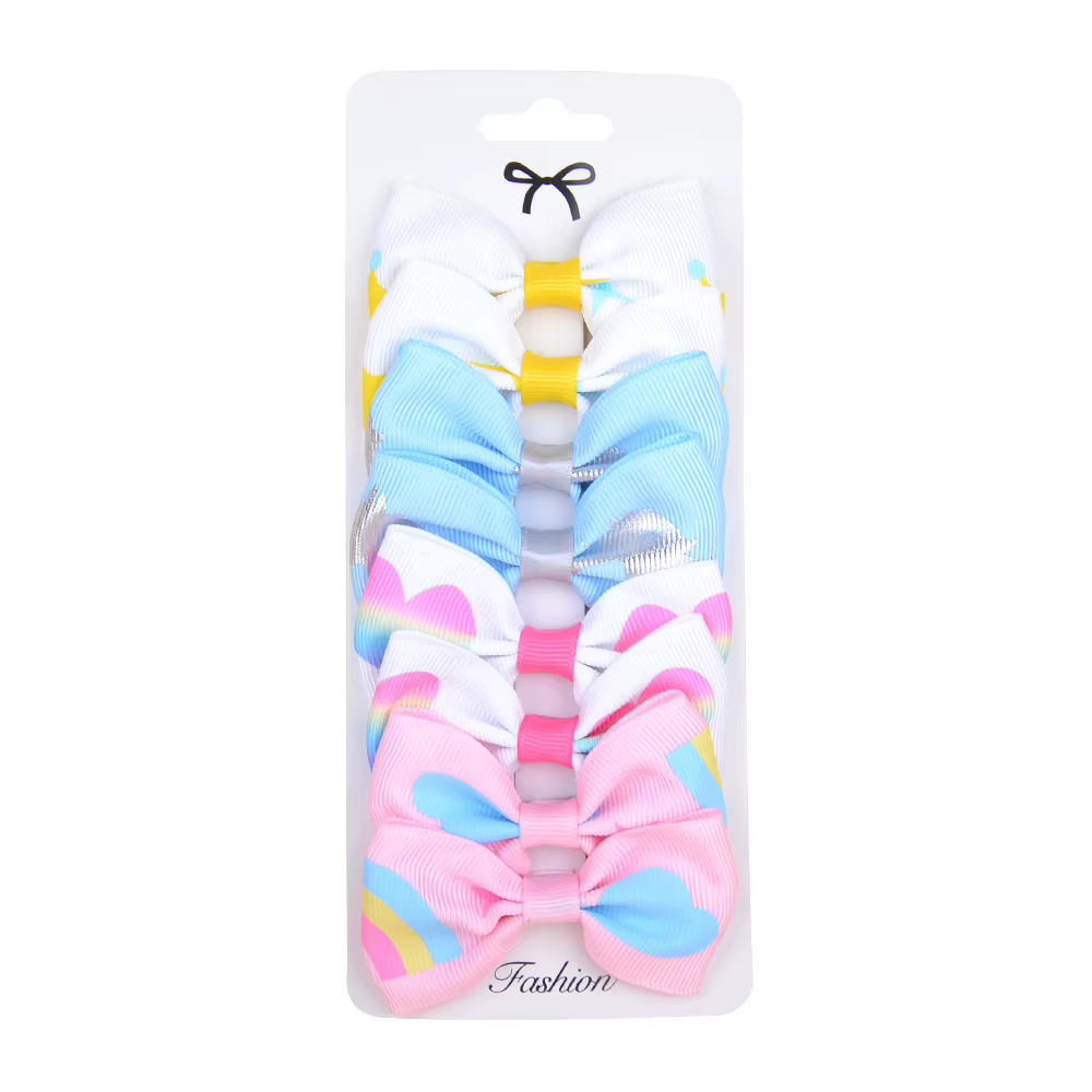 Lazos para el cabello de cinta grosgrain estampada accesorios niñas - imagen 5
