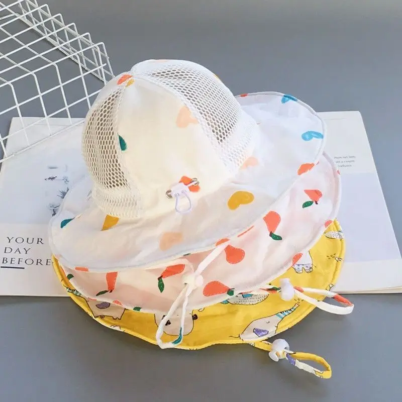 Sombrero de sol bebé con ala ancha y malla transpirable