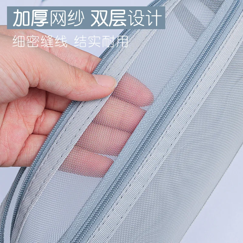 Estuche escolar transparente con compartimento doble - imagen 5