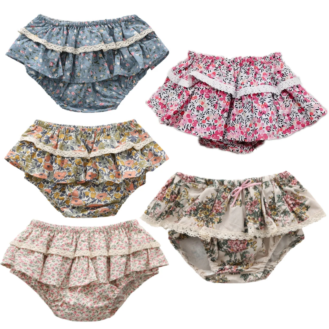 Falda de encaje con volantes florales para niña – estilo tutú - imagen 4
