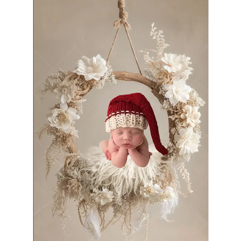 Gorro navideño de bebé con Papá Noel suave de lana - imagen 5