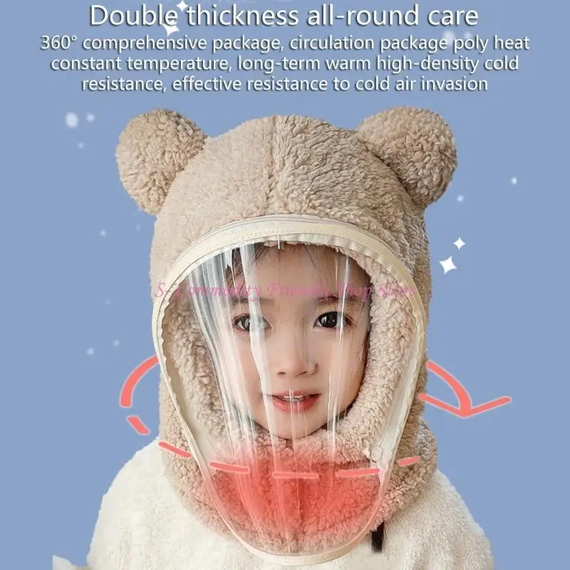 85AE Gorro bufanda a prueba de viento para niños otoño e invierno - imagen 2